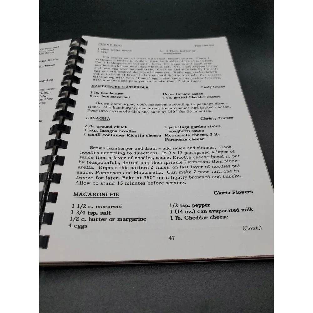 Cookbook spiral bound A Book of Favorite Recipes by Love Memorial Church NC Gold